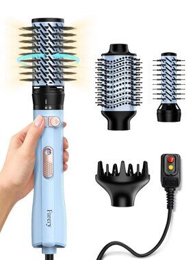 Farery Rotating Hot Air Brush Set 1000W — 4 in 1 Volumizer & Styling Finisher